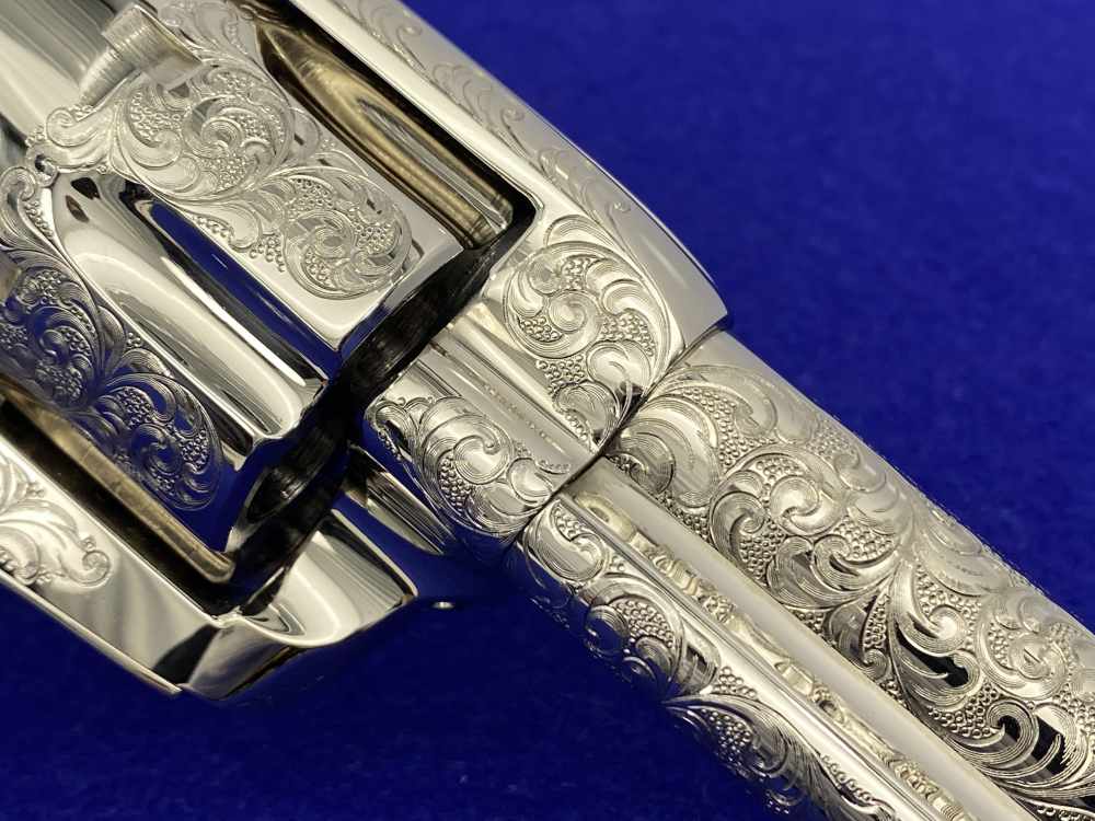 Colt SAA .44-40 Nickel 4.75" -FACTORY "C" CLASS SCROLL ENGRAVED- 31 of 40-img-36