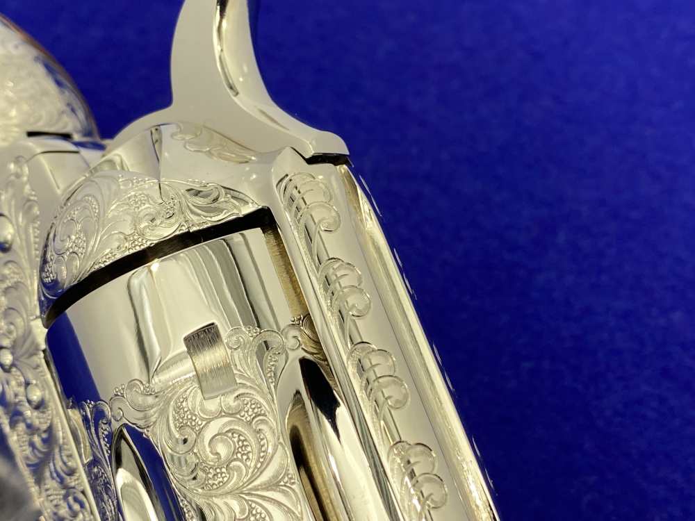 Colt SAA .44-40 Nickel 4.75" -FACTORY "C" CLASS SCROLL ENGRAVED- 31 of 40-img-32