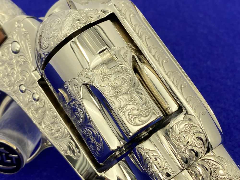 Colt SAA .44-40 Nickel 4.75" -FACTORY "C" CLASS SCROLL ENGRAVED- 31 of 40-img-34
