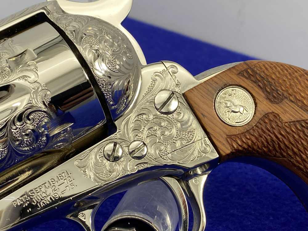 Colt SAA .44-40 Nickel 4.75" -FACTORY "C" CLASS SCROLL ENGRAVED- 31 of 40-img-12