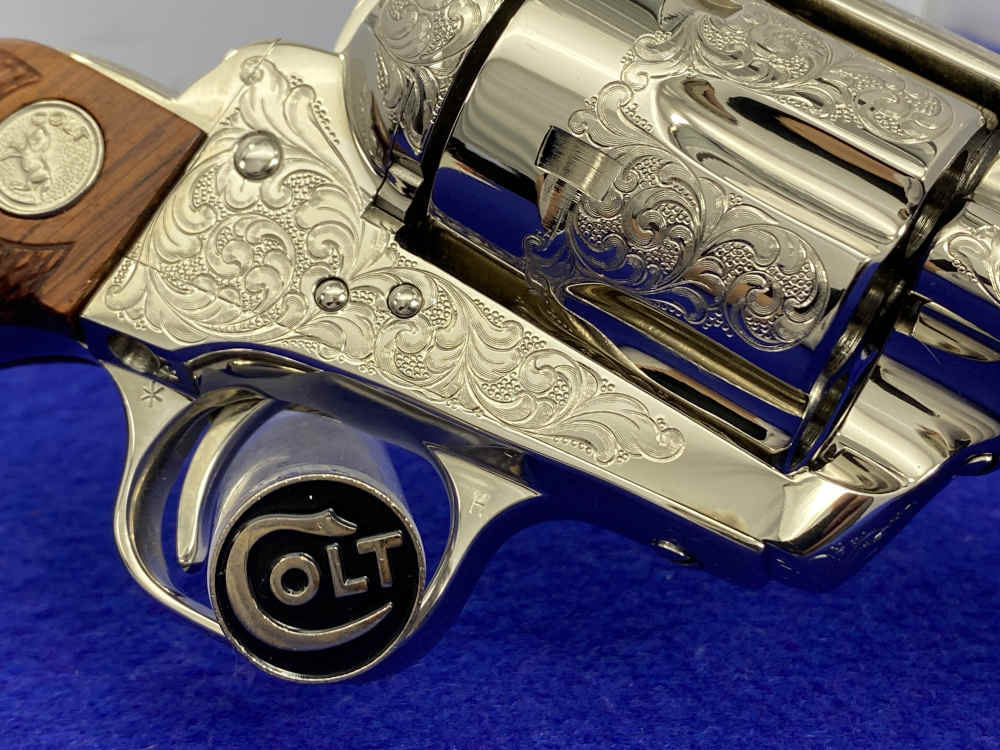 Colt SAA .44-40 Nickel 4.75" -FACTORY "C" CLASS SCROLL ENGRAVED- 31 of 40-img-29