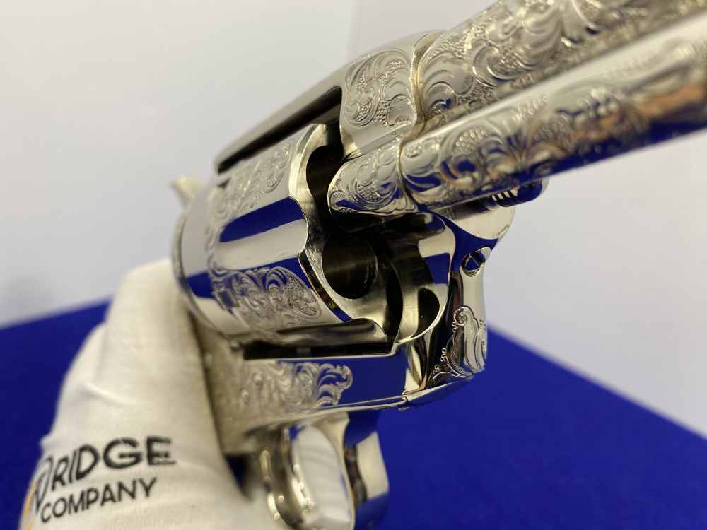 Colt SAA .44-40 Nickel 4.75" -FACTORY "C" CLASS SCROLL ENGRAVED- 31 of 40-img-64