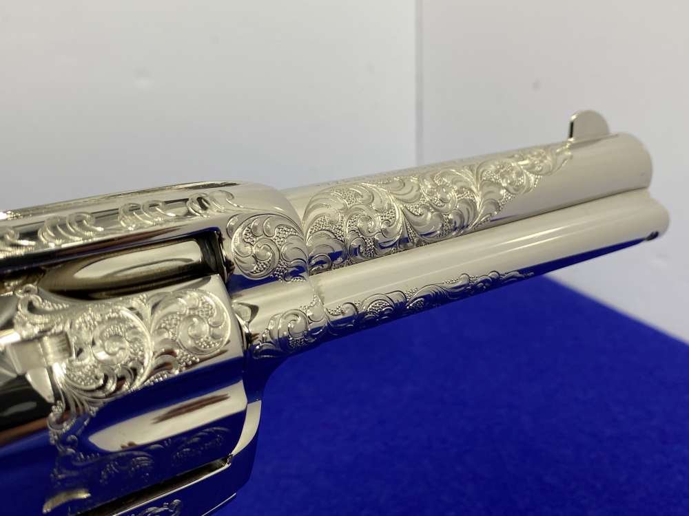 Colt SAA .44-40 Nickel 4.75" -FACTORY "C" CLASS SCROLL ENGRAVED- 31 of 40-img-72