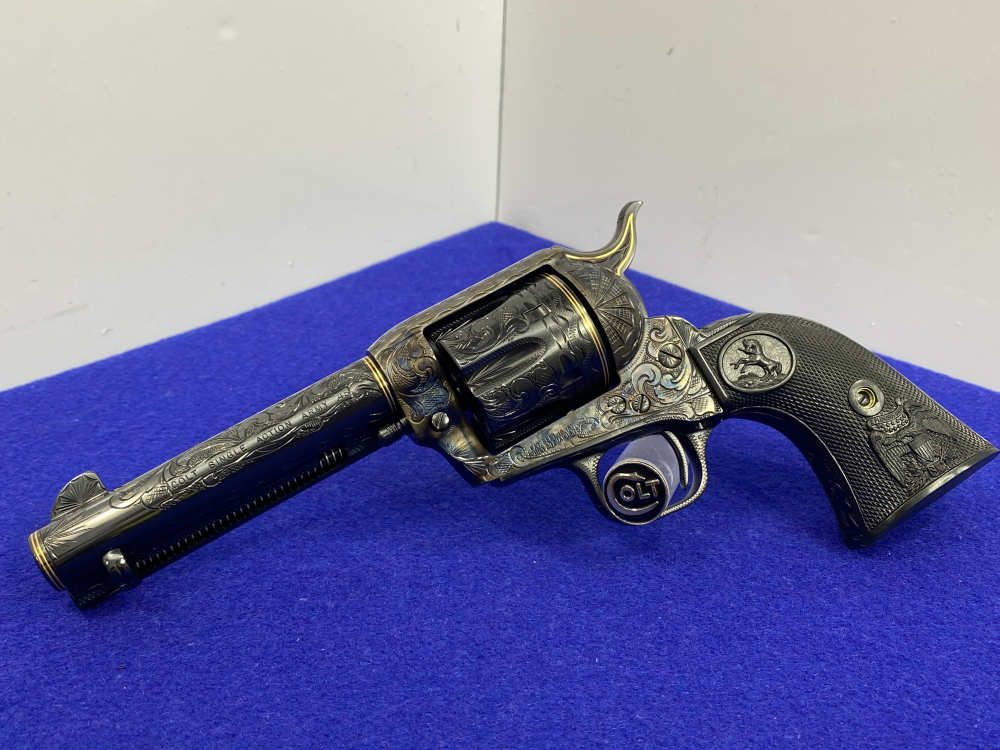 Colt Single Action Army .45 -MASTER FULL COVERAGE HAND ENGRAVED- New in Box-img-8