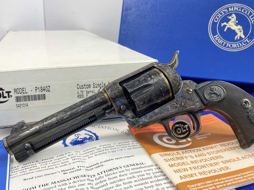 Colt Single Action Army .45 -MASTER FULL COVERAGE HAND ENGRAVED- New in Box-img-89