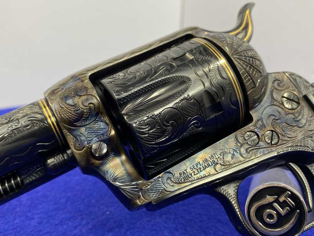 Colt Single Action Army .45 -MASTER FULL COVERAGE HAND ENGRAVED- New in Box-img-20