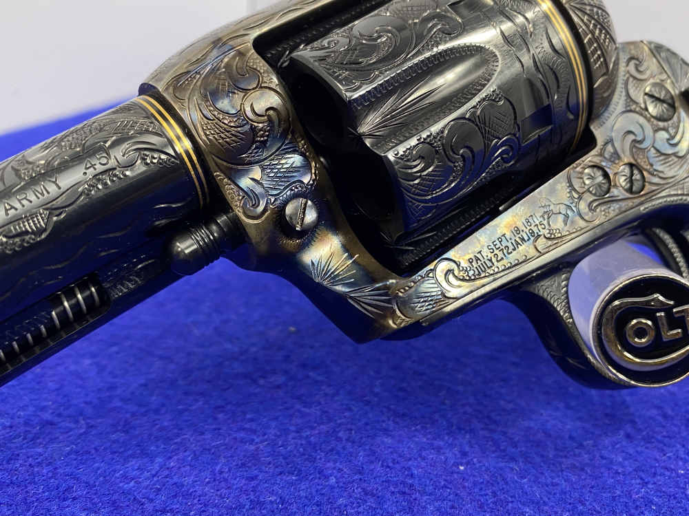 Colt Single Action Army .45 -MASTER FULL COVERAGE HAND ENGRAVED- New in Box-img-13