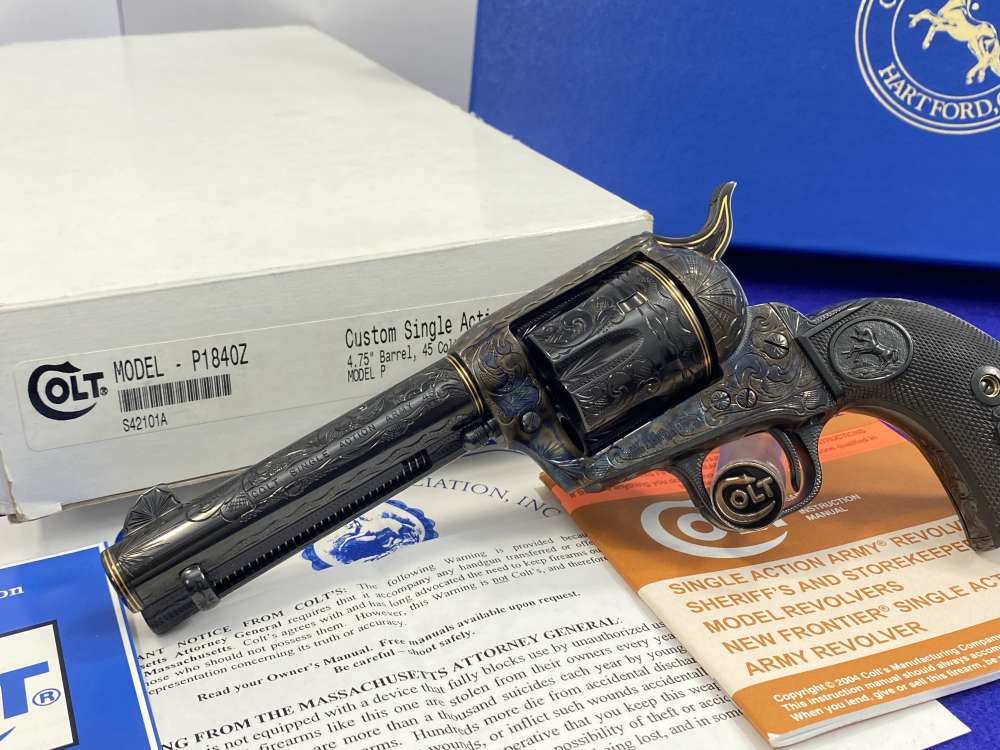 Colt Single Action Army .45 -MASTER FULL COVERAGE HAND ENGRAVED- New in Box-img-3