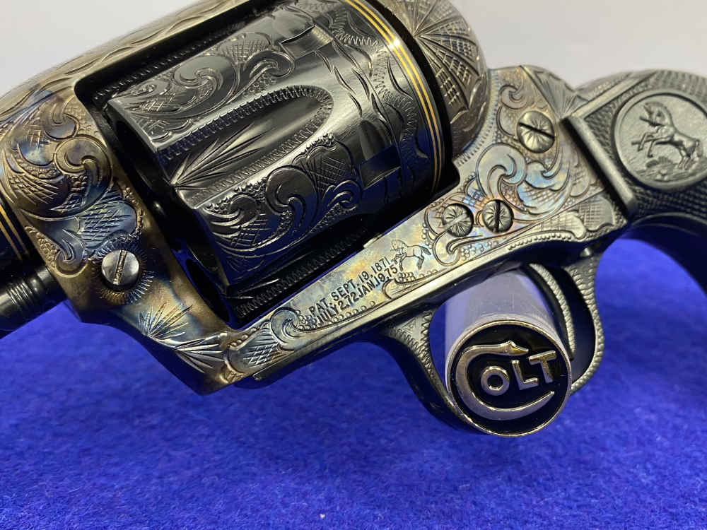 Colt Single Action Army .45 -MASTER FULL COVERAGE HAND ENGRAVED- New in Box-img-12