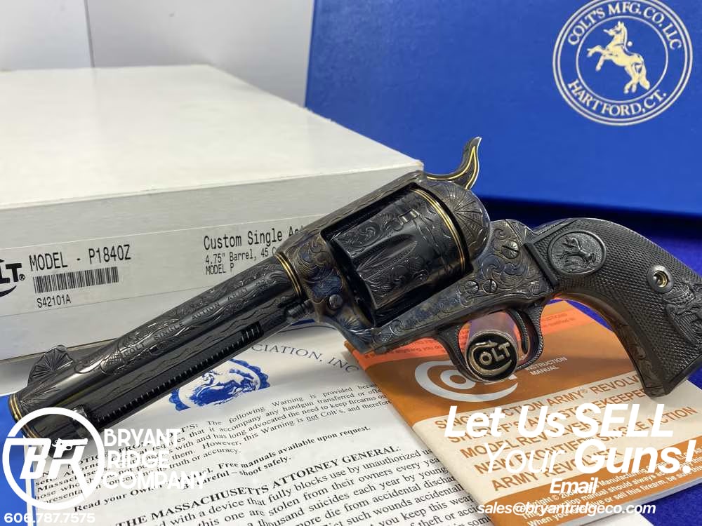 Colt Single Action Army .45 -MASTER FULL COVERAGE HAND ENGRAVED- New in Box-img-0