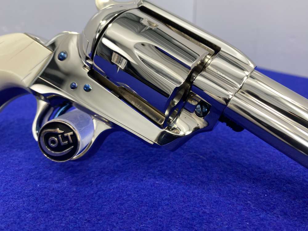 Colt Single Action Army Nickel *DESIRABLE WILKERSON MODEL* RARE 4" *Ejector-img-24
