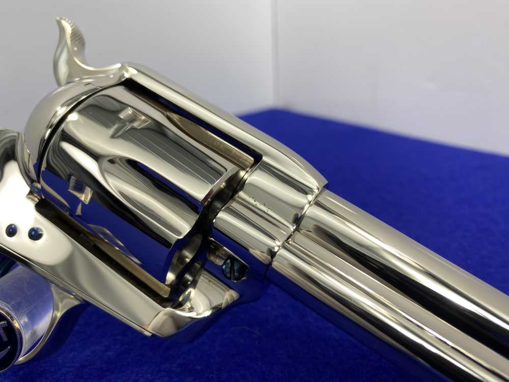 Colt Single Action Army Nickel *DESIRABLE WILKERSON MODEL* RARE 4" *Ejector-img-25