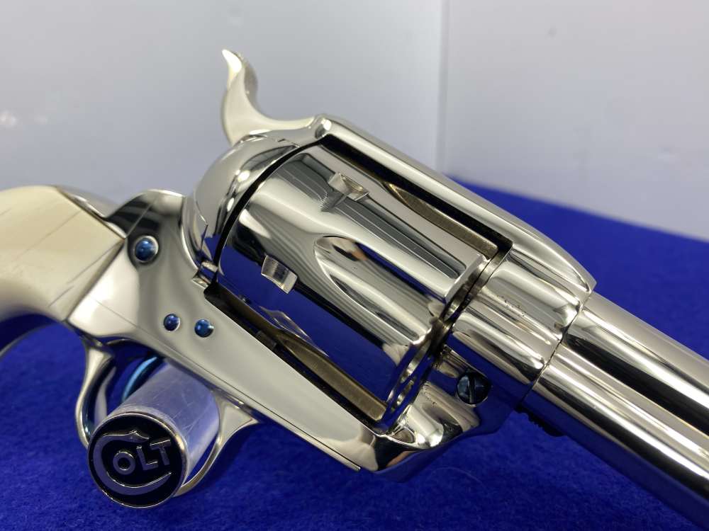 Colt Single Action Army Nickel *DESIRABLE WILKERSON MODEL* RARE 4" *Ejector-img-28