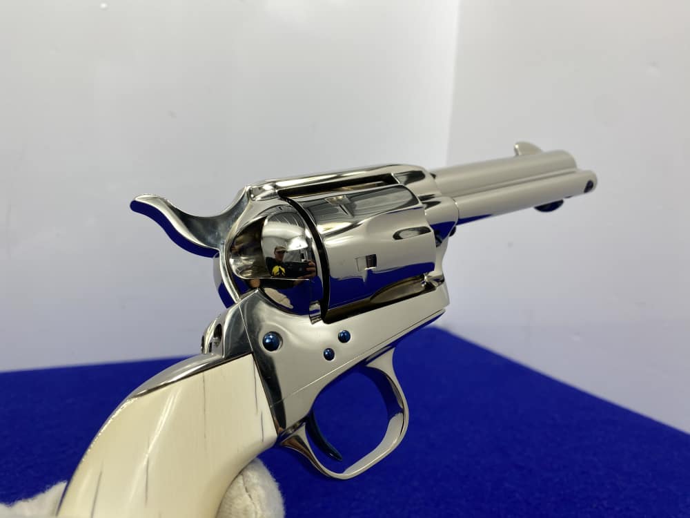 Colt Single Action Army Nickel *DESIRABLE WILKERSON MODEL* RARE 4" *Ejector-img-51