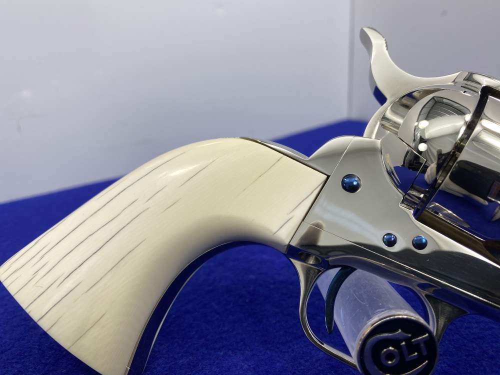 Colt Single Action Army Nickel *DESIRABLE WILKERSON MODEL* RARE 4" *Ejector-img-22