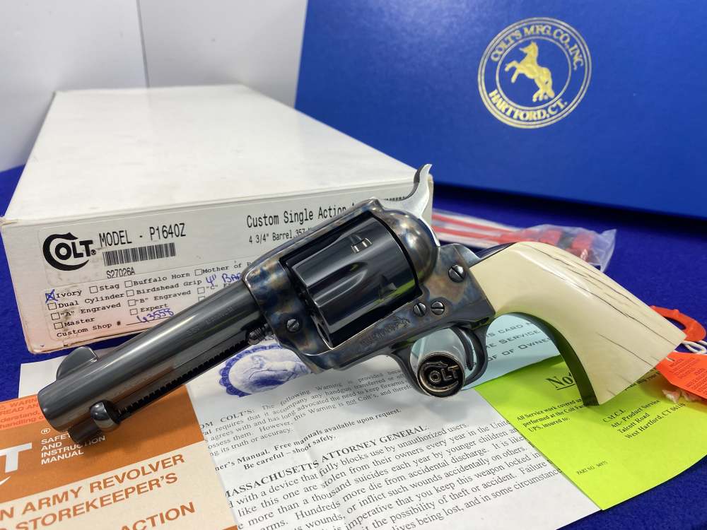 Colt Single Action Army .357Mag *ULTRA RARE WILKERSON MODEL* Bark Ivory-img-3