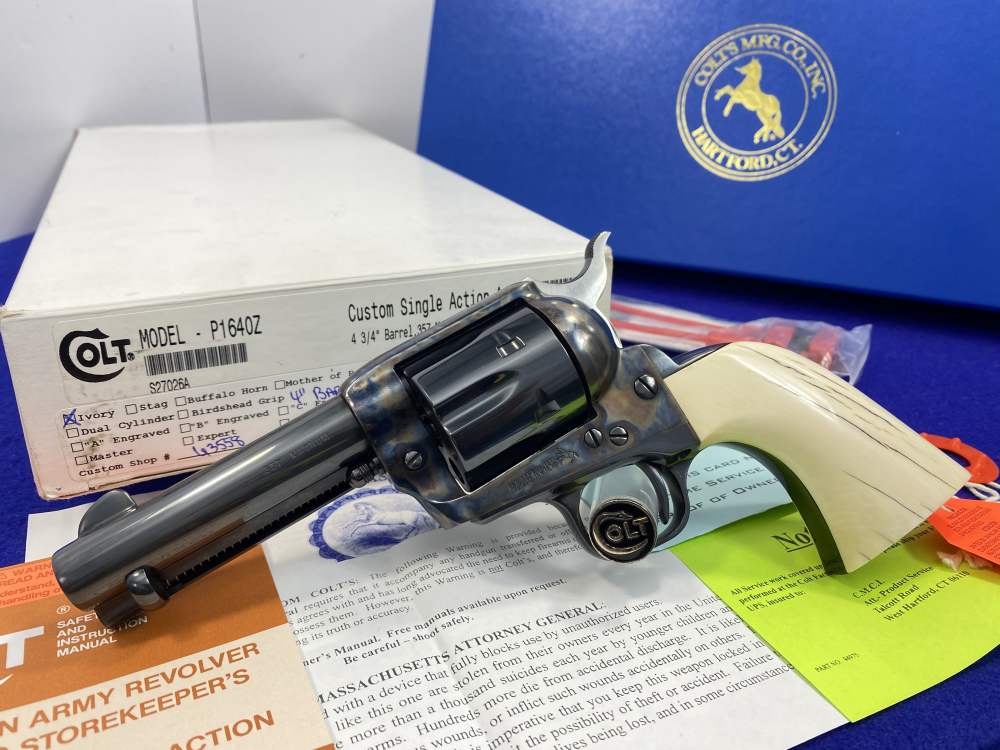 Colt Single Action Army .357Mag *ULTRA RARE WILKERSON MODEL* Bark Ivory-img-0