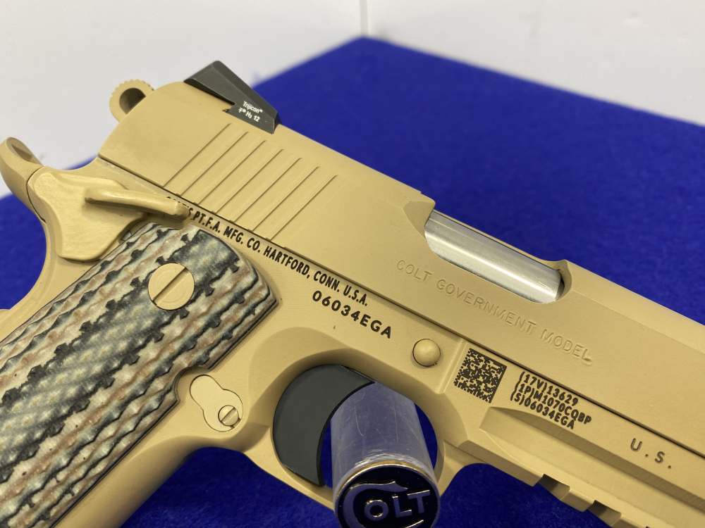 2013 Colt Government CQB .45ACP Desert Sand *ULTRA RARE USMC ROLLMARKING*-img-23