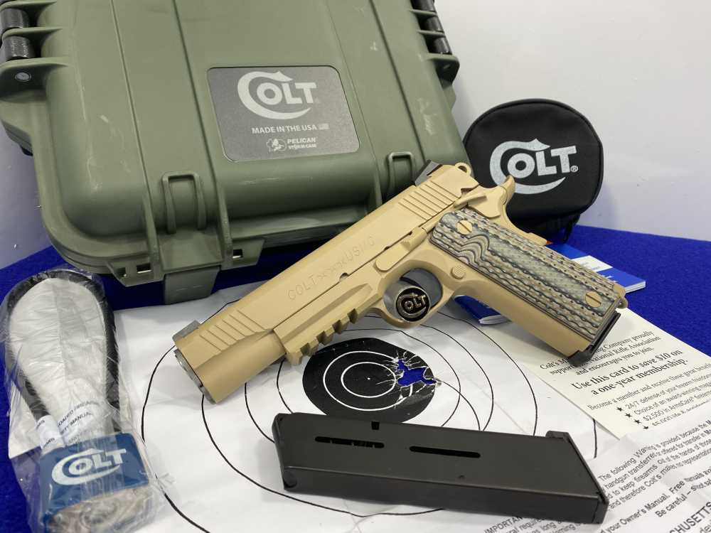 2013 Colt Government CQB .45ACP Desert Sand *ULTRA RARE USMC ROLLMARKING*-img-0