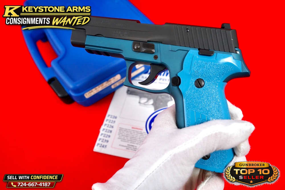 Desired Sig Sauer P226 Trainer Training Pistol Blue Frame Stainless Slide-img-12