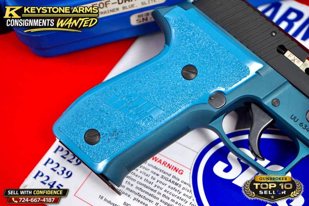 Desired Sig Sauer P226 Trainer Training Pistol Blue Frame Stainless Slide-img-10