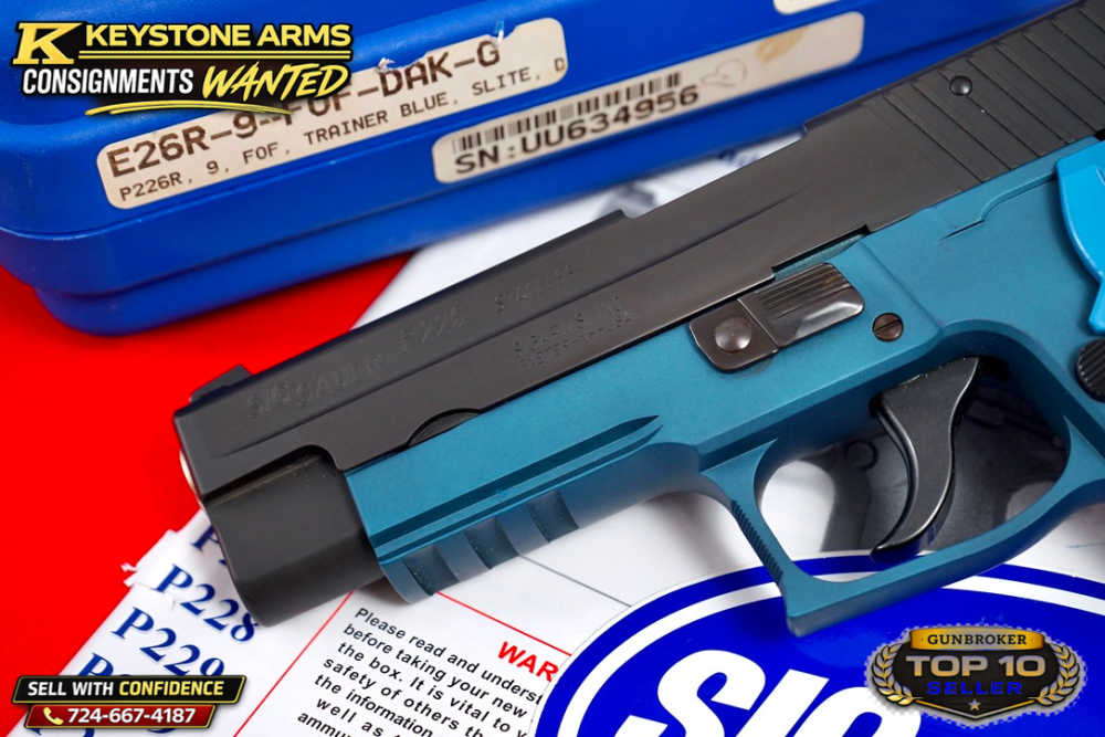 Desired Sig Sauer P226 Trainer Training Pistol Blue Frame Stainless Slide-img-4