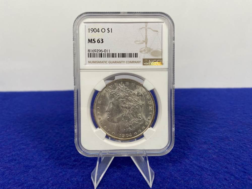 1904-O Morgan SILVER Dollar -Graded MS63- *Extremely Collectable Silver*-img-0