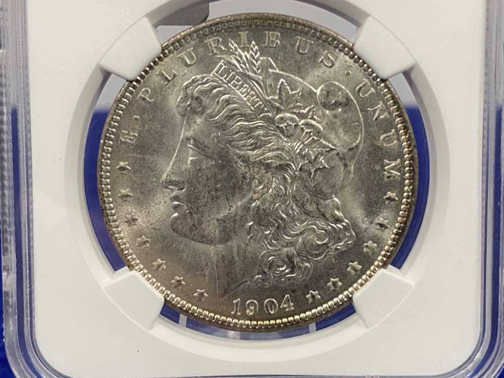 1904-O Morgan SILVER Dollar -Graded MS63- *Extremely Collectable Silver*-img-3