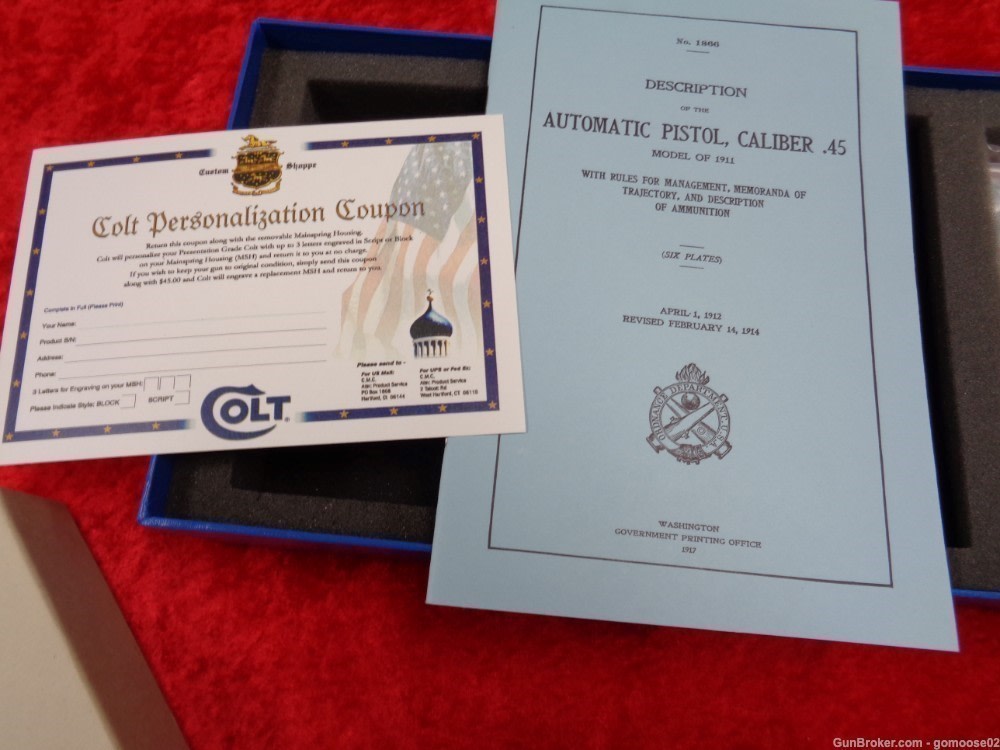 Colt 1911 Presentation Grade Engraved Ivory Grips Limited Edition 45 ACP-img-9
