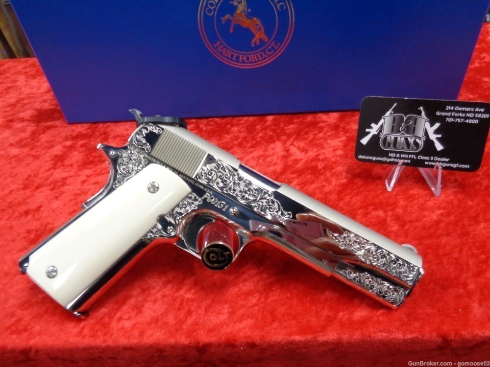 Colt 1911 Presentation Grade Engraved Ivory Grips Limited Edition 45 ACP-img-0