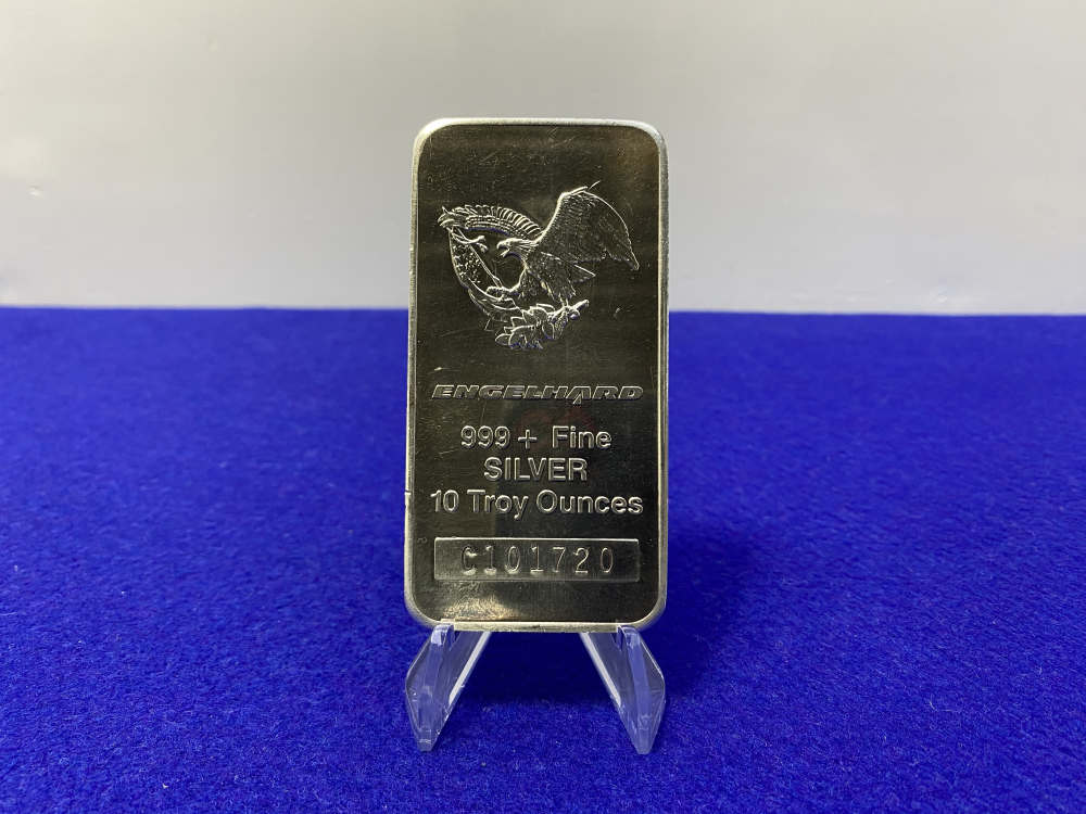 -VINTAGE- Engelhard -10oz SILVER BAR- Very Desirable *10 Troy Ounces*-img-6