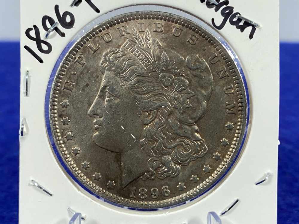 1896 Morgan SILVER Dollar -Philadelphia Mint- SOUGHT AFTER SILVER COIN-img-3