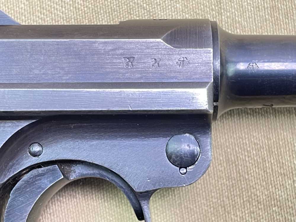 1939 Mauser S/42 Luger P08 Pistol 9mm Matching Numbers WWII Curio & Relic -img-3