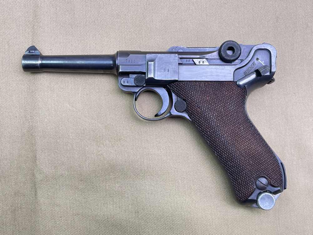 1939 Mauser S/42 Luger P08 Pistol 9mm Matching Numbers WWII Curio & Relic -img-0