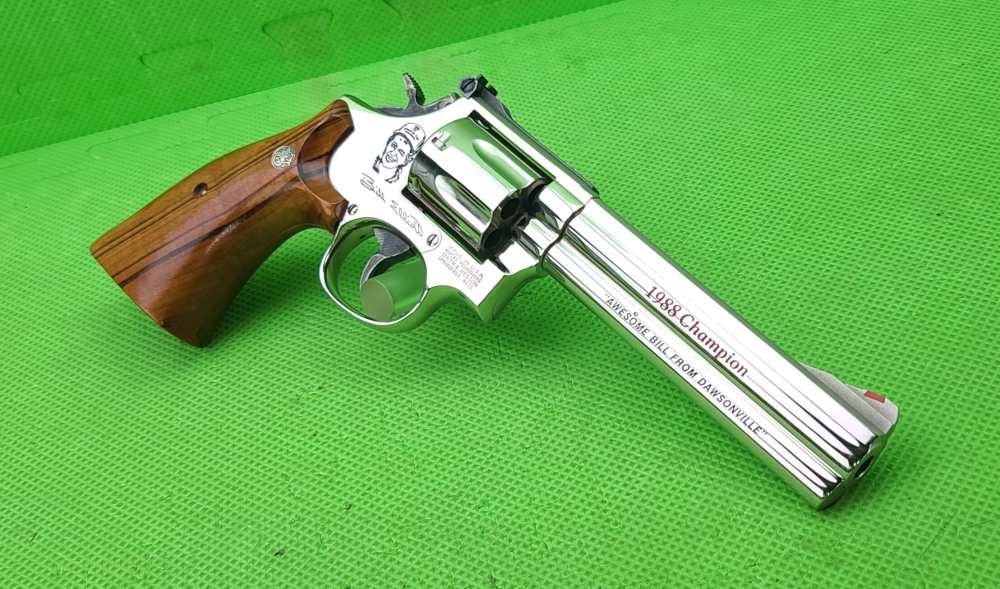 RARE S&W SMITH & WESSON 586 * 1988 BILL ELLIOTT CHAMPION 357 MAG NICKEL -img-17