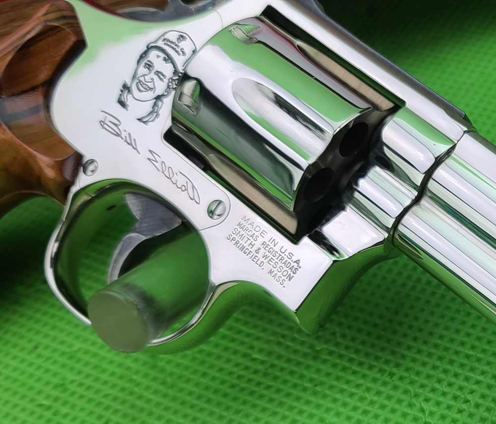 RARE S&W SMITH & WESSON 586 * 1988 BILL ELLIOTT CHAMPION 357 MAG NICKEL -img-10