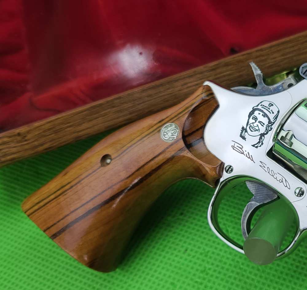 RARE S&W SMITH & WESSON 586 * 1988 BILL ELLIOTT CHAMPION 357 MAG NICKEL -img-11