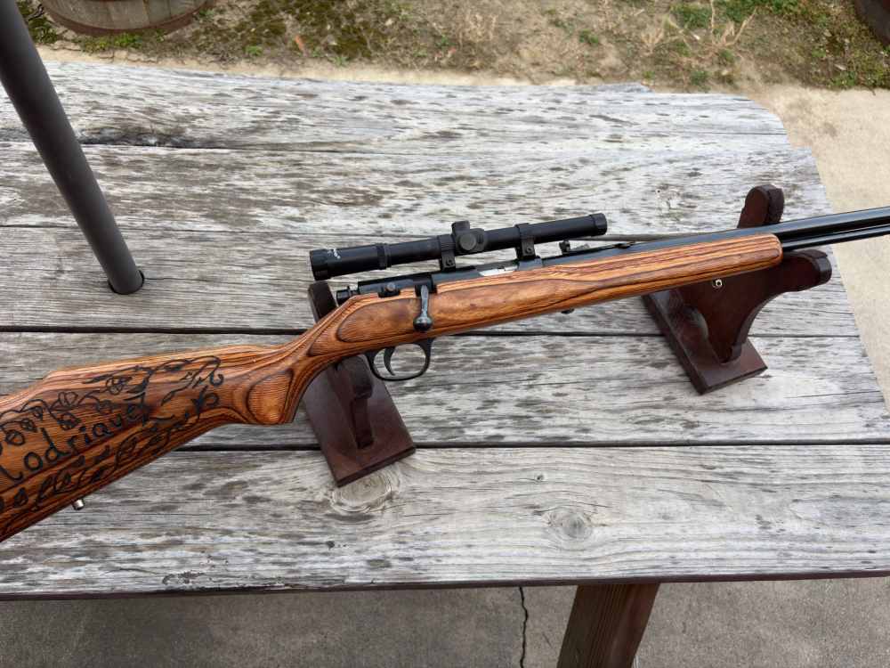 Marlin Model 883 Bolt action 22 WMR Rifle microgroove JM stamp-img-1