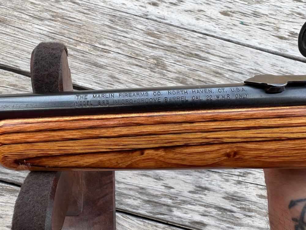 Marlin Model 883 Bolt action 22 WMR Rifle microgroove JM stamp-img-25