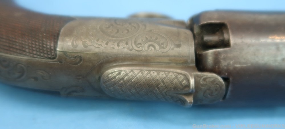 Belgium Liege Ring Trigger Pistol .34 Bore T.J. LHoist Percussion 1853-73 -img-37
