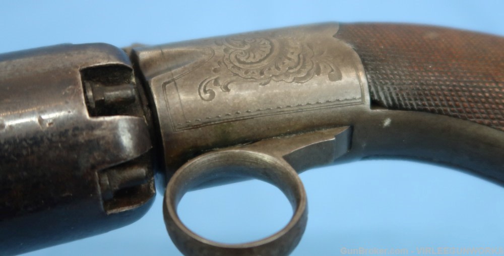 Belgium Liege Ring Trigger Pistol .34 Bore T.J. LHoist Percussion 1853-73 -img-43