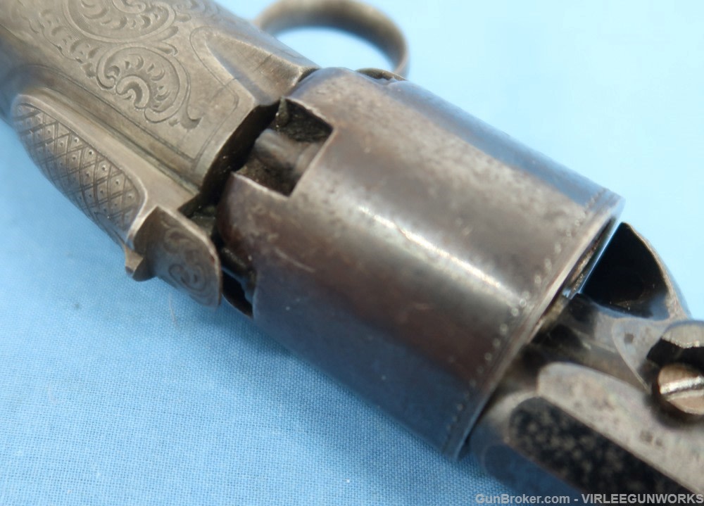 Belgium Liege Ring Trigger Pistol .34 Bore T.J. LHoist Percussion 1853-73 -img-36