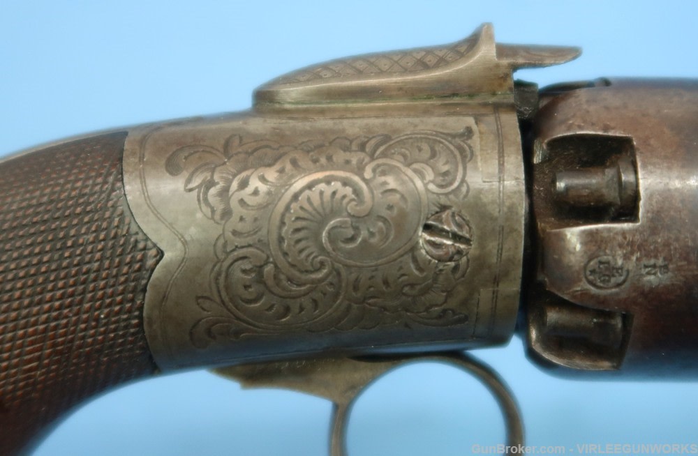 Belgium Liege Ring Trigger Pistol .34 Bore T.J. LHoist Percussion 1853-73 -img-2