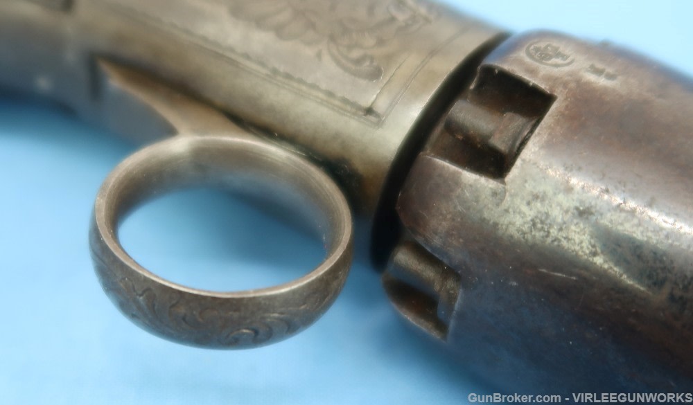 Belgium Liege Ring Trigger Pistol .34 Bore T.J. LHoist Percussion 1853-73 -img-16