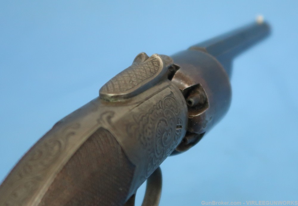 Belgium Liege Ring Trigger Pistol .34 Bore T.J. LHoist Percussion 1853-73 -img-48