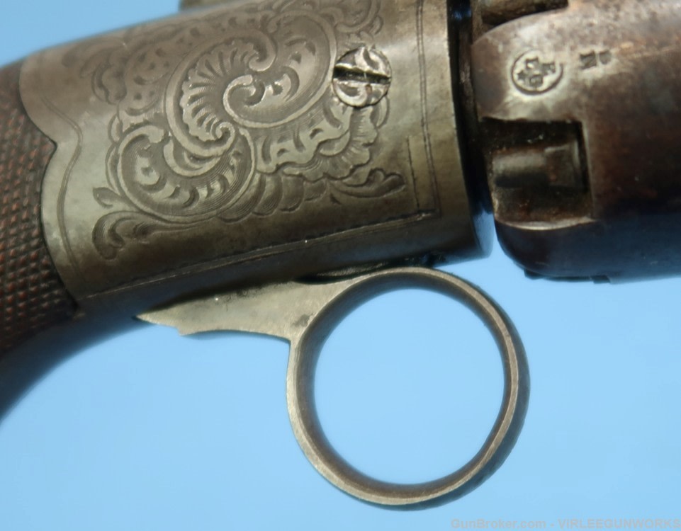Belgium Liege Ring Trigger Pistol .34 Bore T.J. LHoist Percussion 1853-73 -img-3