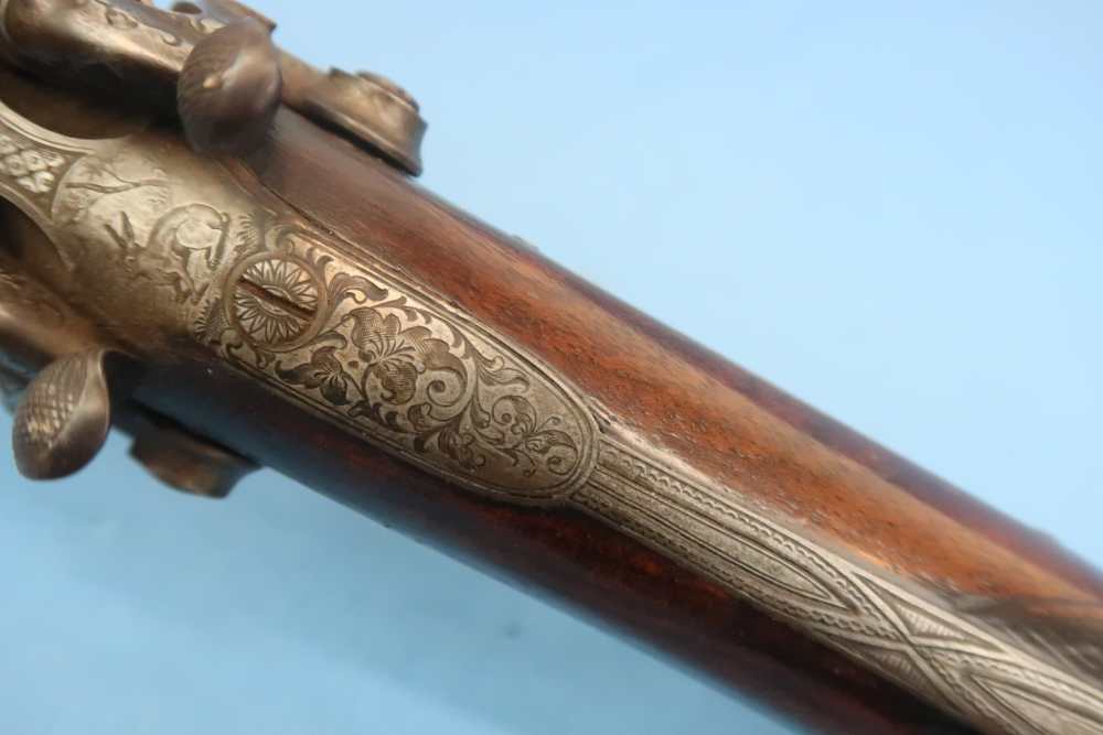 German Combination Shotgun-Rifle Guild Era Back Action Engraved Gold Inlay -img-61
