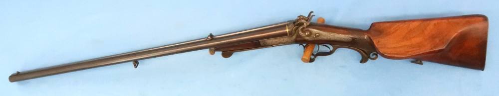 German Combination Shotgun-Rifle Guild Era Back Action Engraved Gold Inlay -img-0