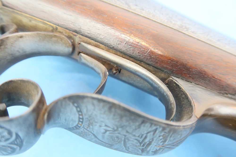 German Combination Shotgun-Rifle Guild Era Back Action Engraved Gold Inlay -img-84