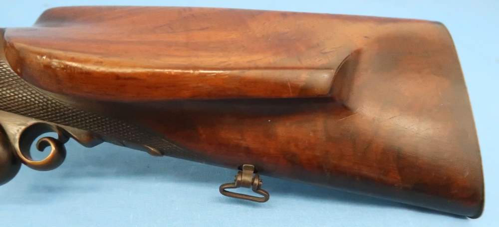 German Combination Shotgun-Rifle Guild Era Back Action Engraved Gold Inlay -img-4